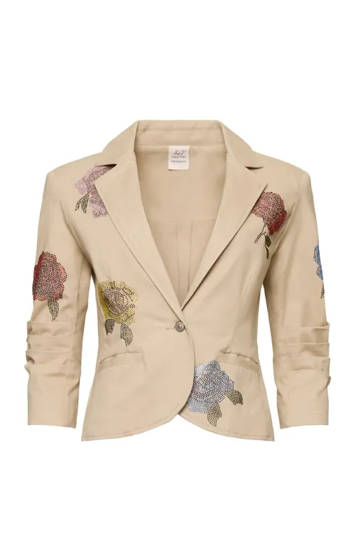 Heatset Roses Le Petit Khloe Blazer sold by cinq a sept