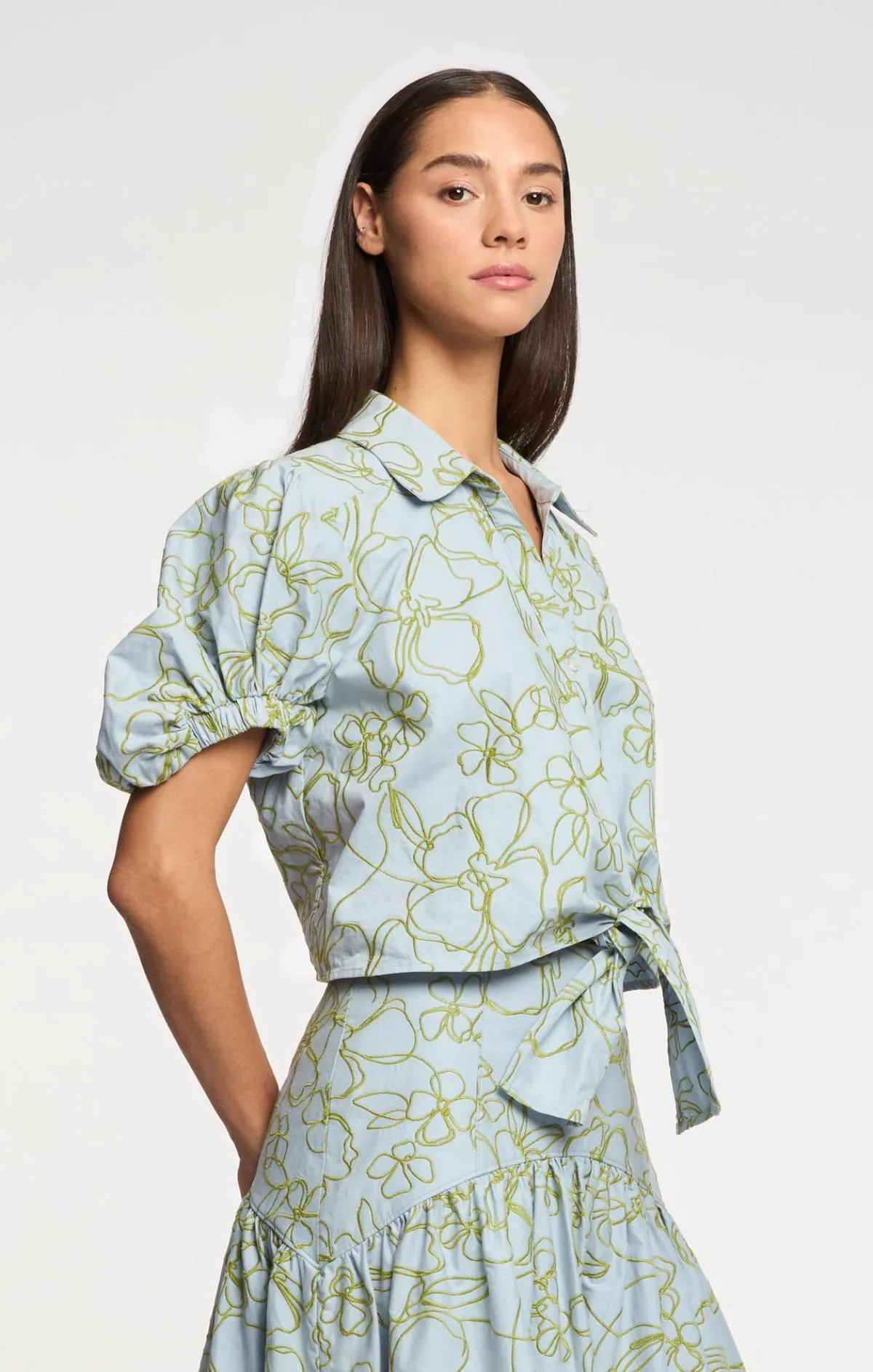 Embroidered Linework Floral Zoanne Top sold by cinq a sept product image thumbnail 3