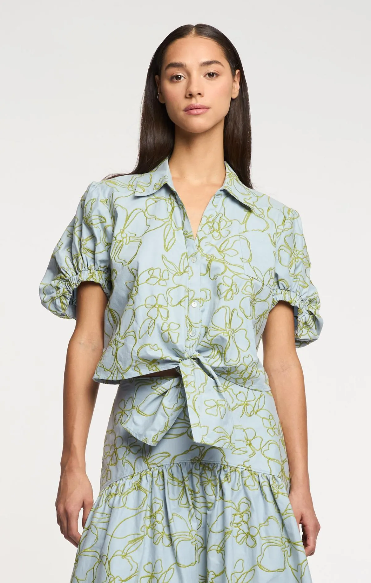 Embroidered Linework Floral Zoanne Top sold by cinq a sept product image thumbnail 2