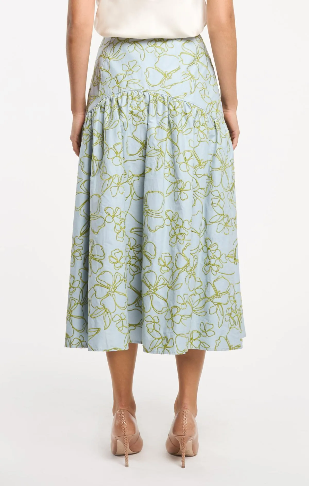 Embroidered Linework Floral Zoanne Skirt sold by cinq a sept product image thumbnail 5