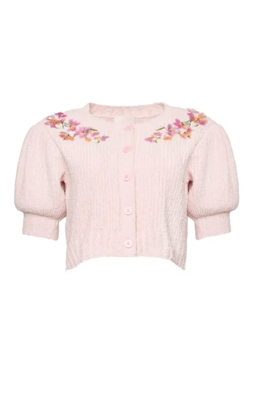 Millicent Trailing Iris Cardigan made by cinq a sept