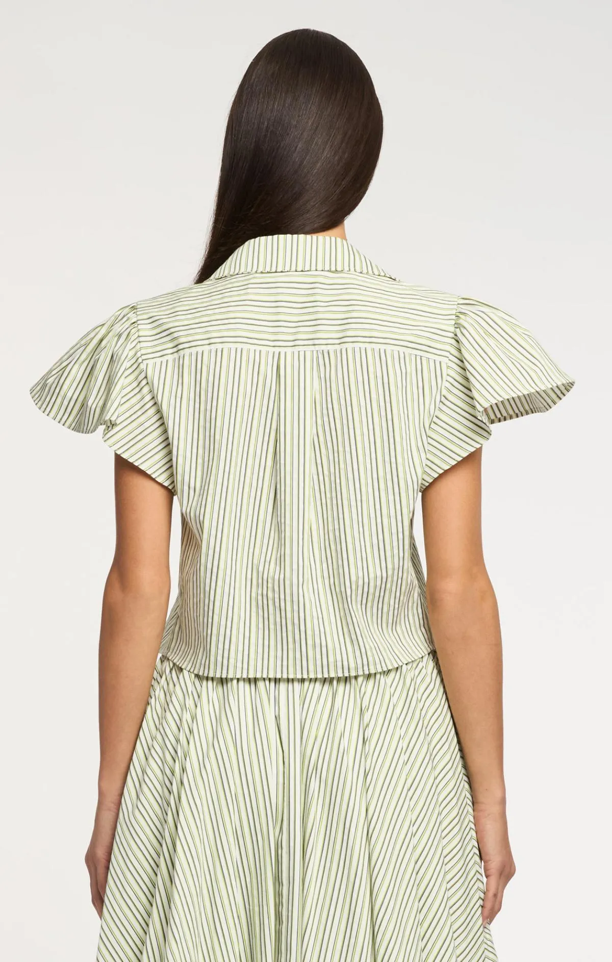 Sophie Stripe Flutter Sleeve Marianna Top sold by cinq a sept product image thumbnail 5