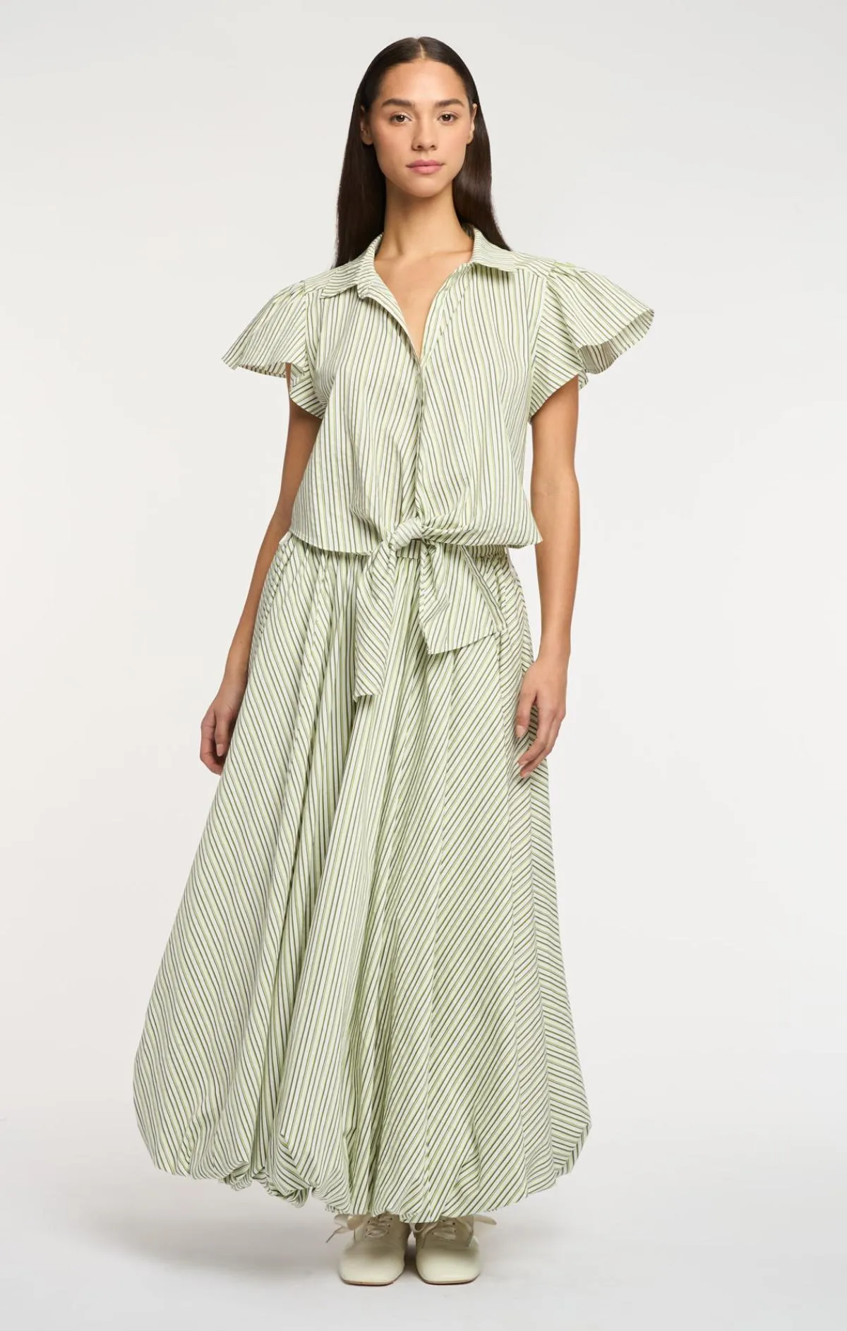 Sophie Stripe Flutter Sleeve Marianna Top sold by cinq a sept product image thumbnail 2