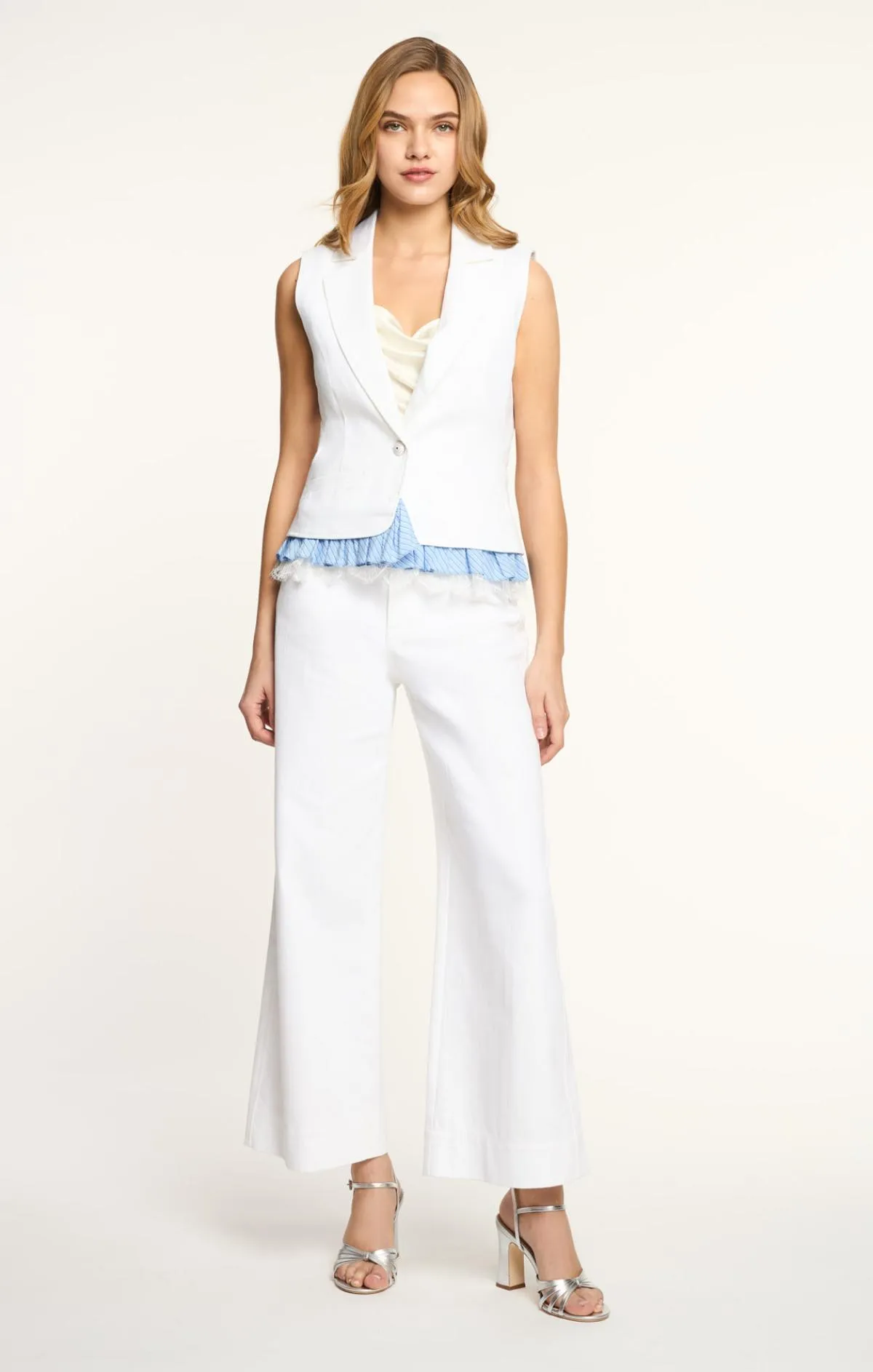 Jessie Stripe Le Petit Roxie Jean Vest sold by cinq a sept product image thumbnail 5