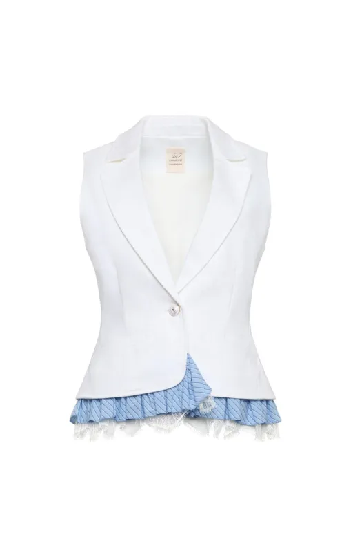 Jessie Stripe Le Petit Roxie Jean Vest made by cinq a sept