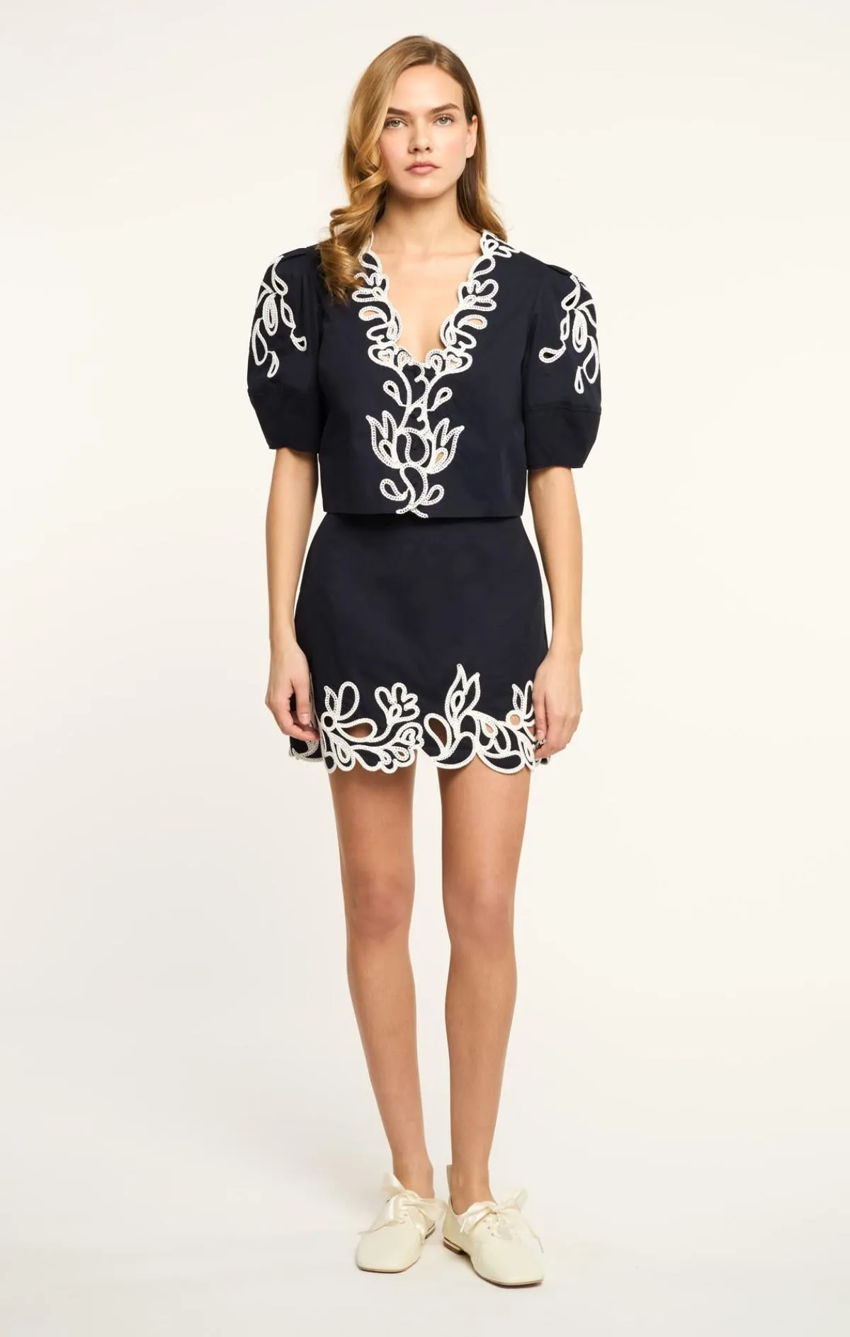 Paisley Bloom Embroidered Bonnie Skort sold by cinq a sept product image thumbnail 5