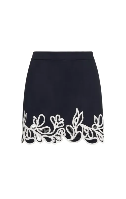 Paisley Bloom Embroidered Bonnie Skort made by cinq a sept