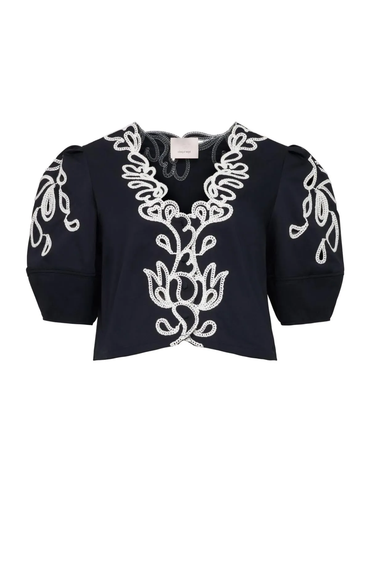 Paisley Bloom Embroidered Bellara Top sold by cinq a sept