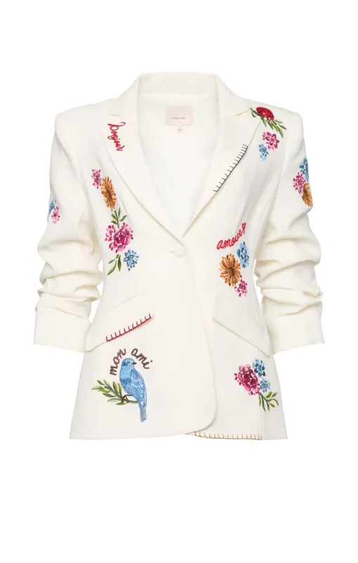 Celeste Vine Scrunched Cheyenne Blazer made by cinq a sept