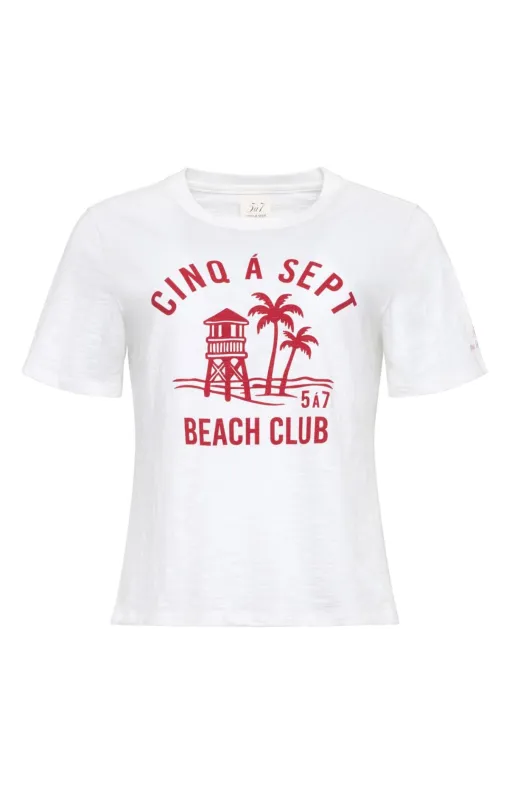 Cinq A Sept Beach Club Shrunken Tee made by cinq a sept