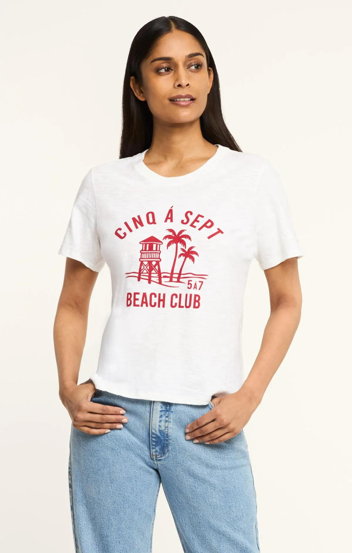 Cinq A Sept Beach Club Shrunken Tee sold by cinq a sept product image thumbnail 3