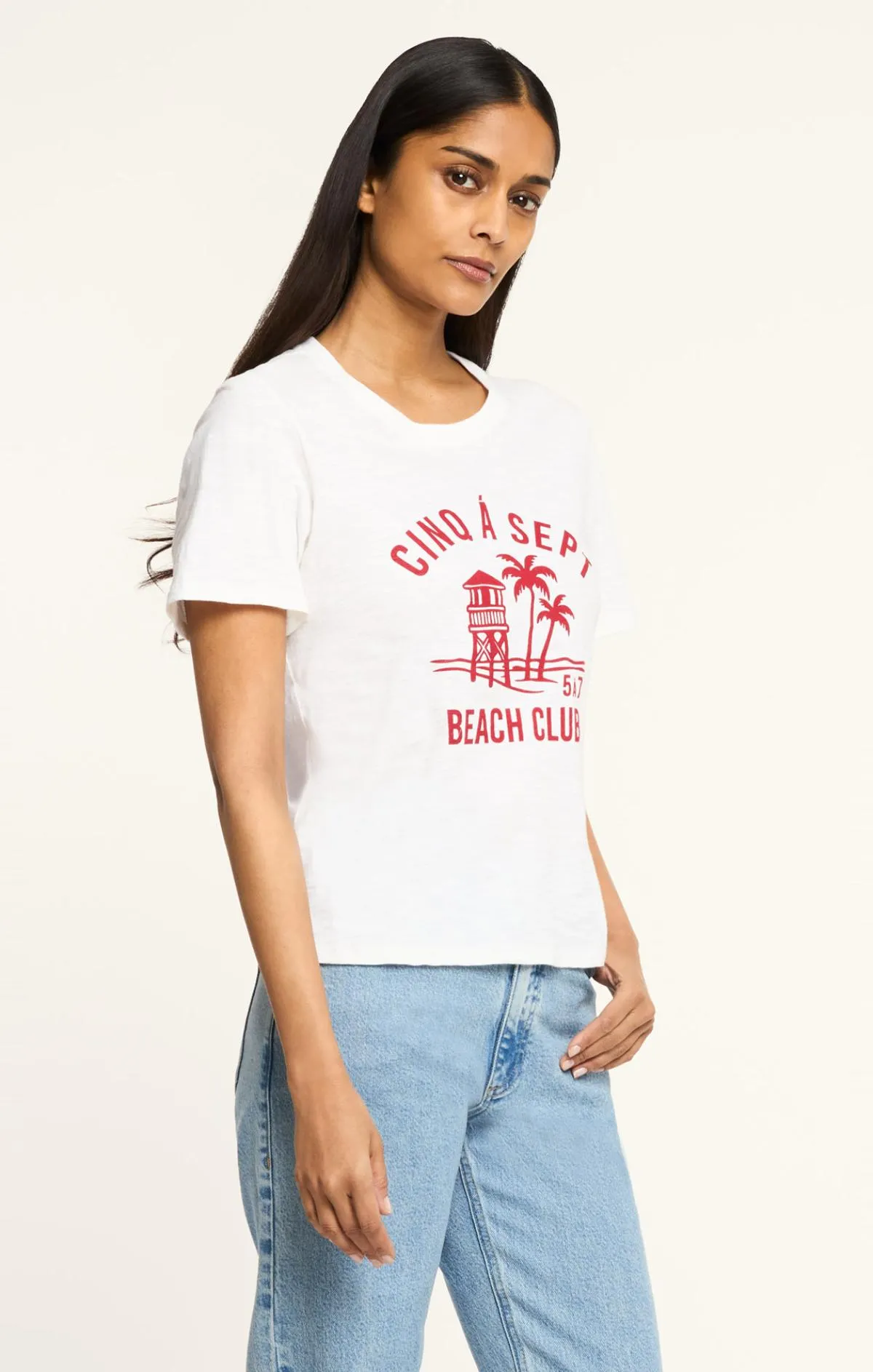 Cinq A Sept Beach Club Shrunken Tee sold by cinq a sept product image thumbnail 4