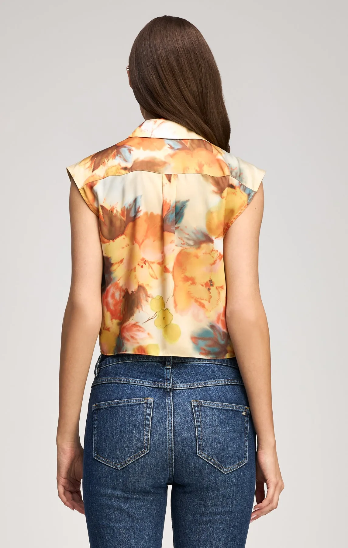Watercolor Floral Sleeveless Marianna Top sold by cinq a sept product image thumbnail 5