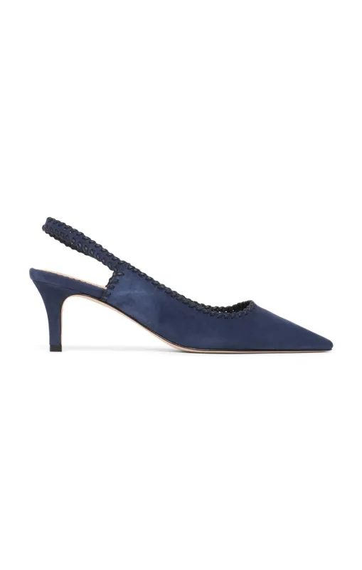 Sylvie Suede Slingback Pump made by cinq a sept