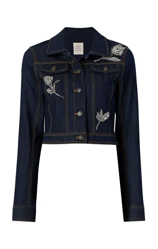 Crystal Floral Regina Jacket sold by cinq a sept
