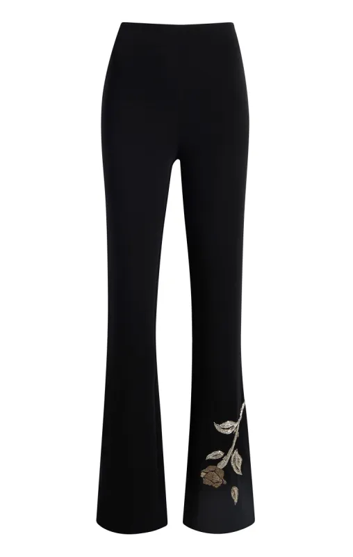 Rose Embellished Eva Pant sold by cinq a sept
