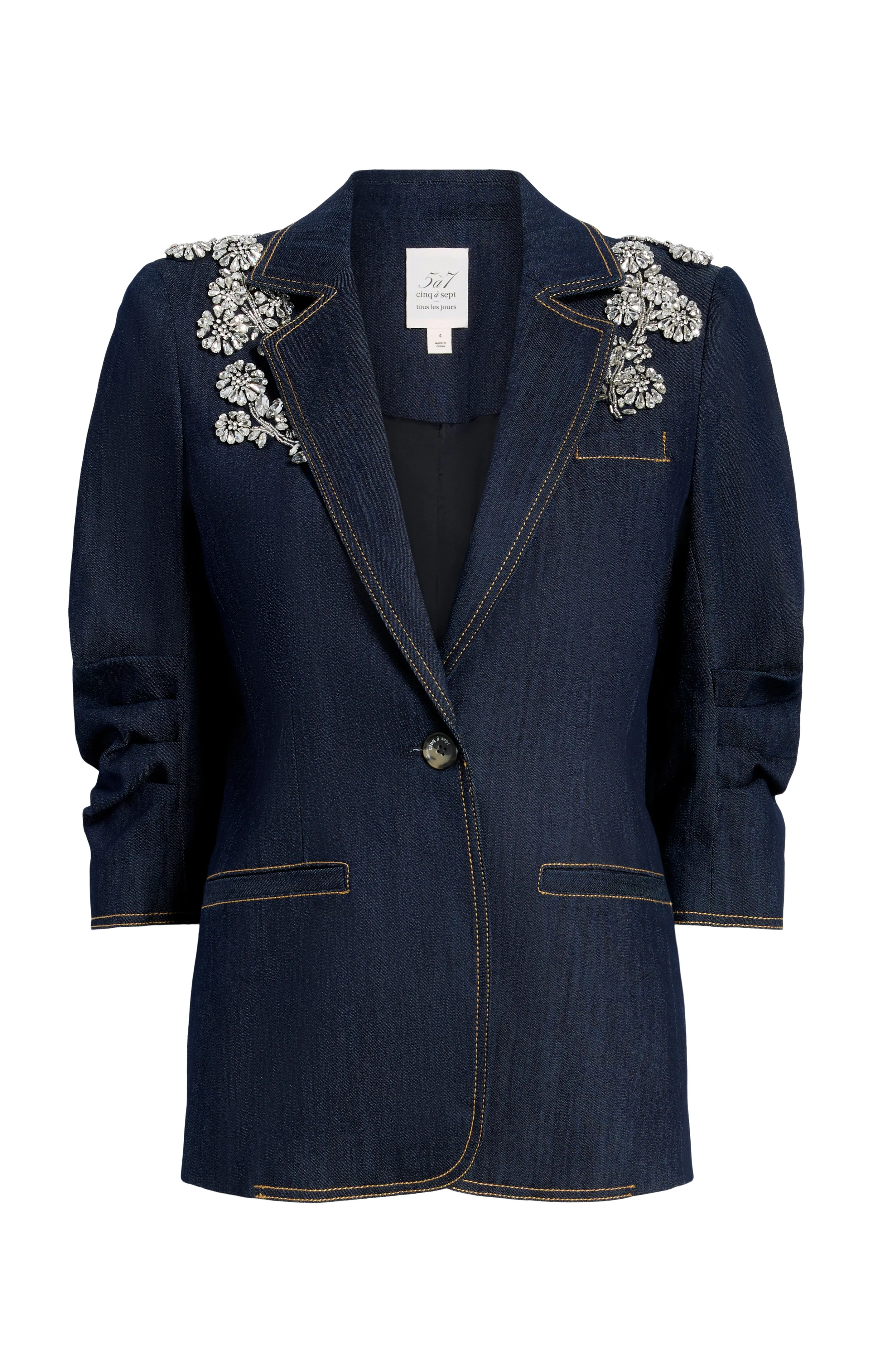Crystal Chrysanthemum Khloe Blazer sold by cinq a sept