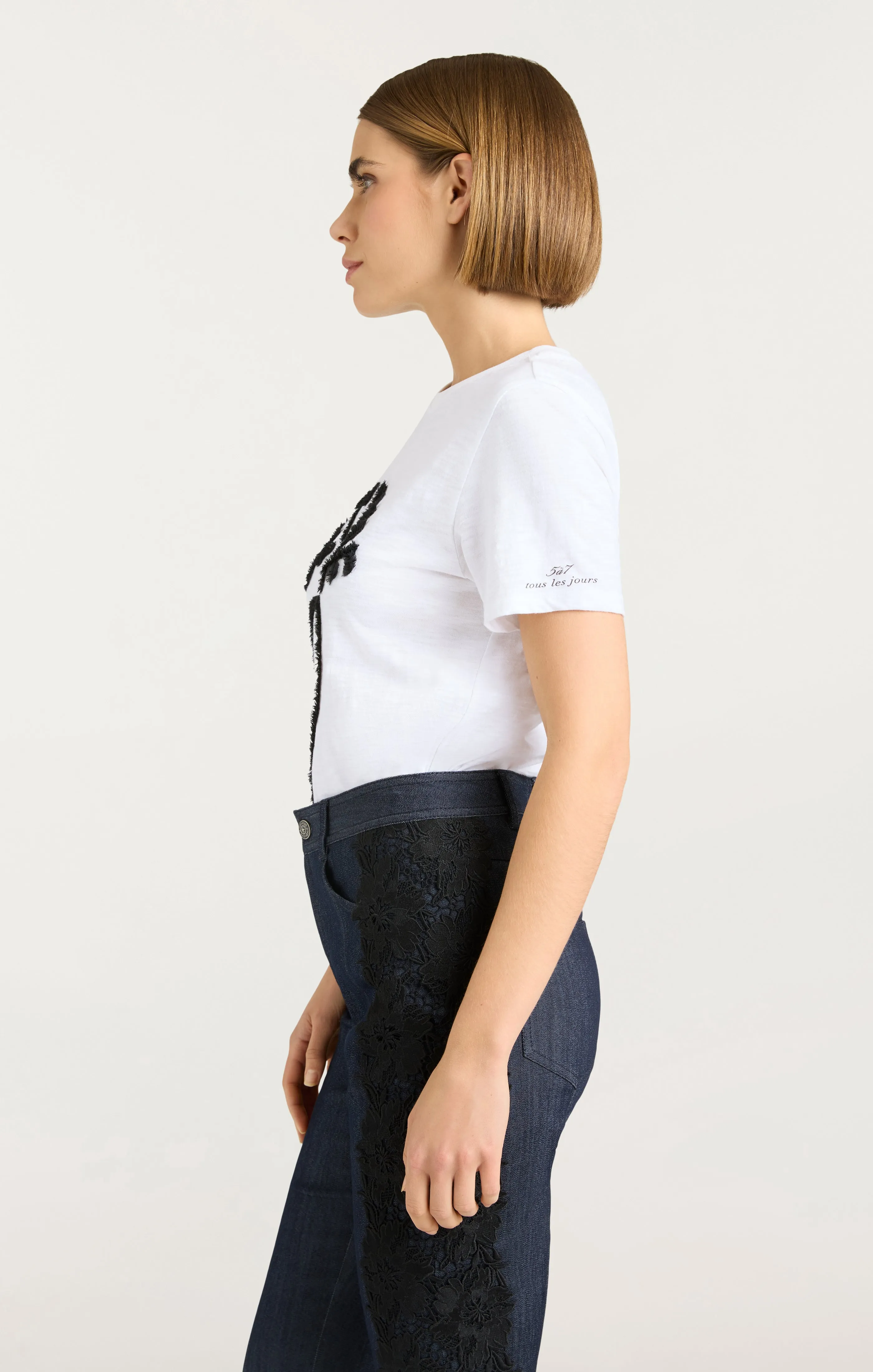 Textured Je T'aime Tee sold by cinq a sept product image thumbnail 4