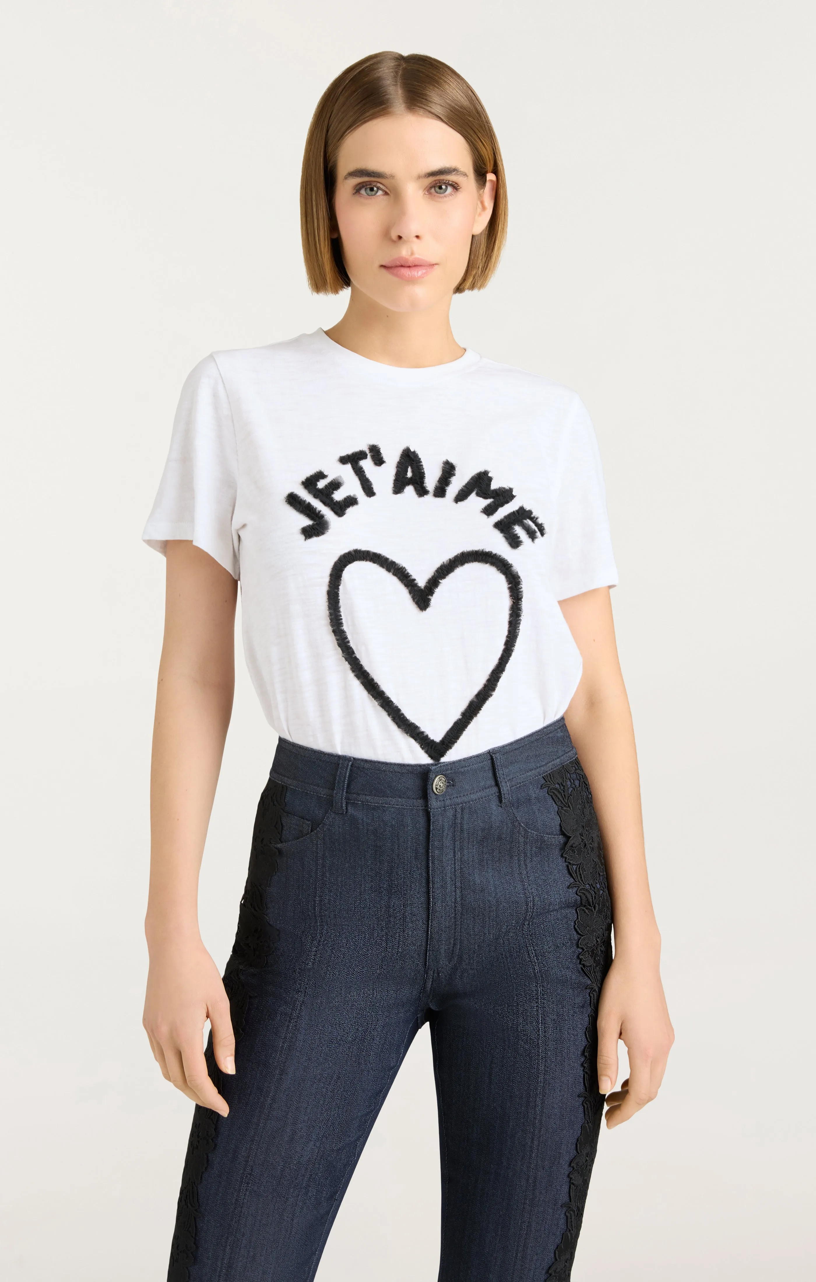 Textured Je T'aime Tee sold by cinq a sept product image thumbnail 3