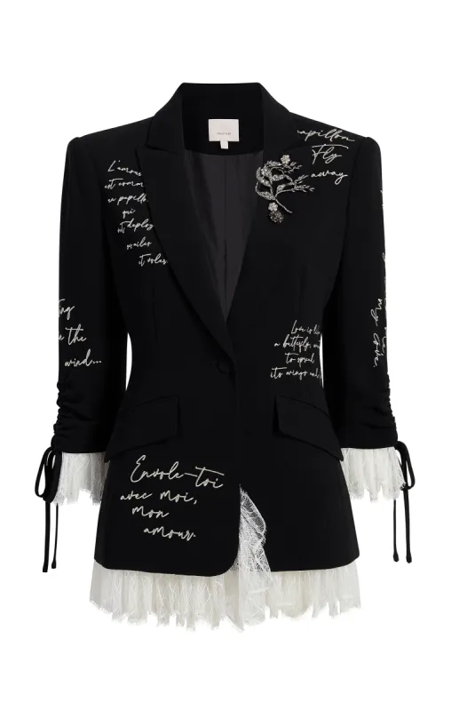 Mon Amour Embellished Roxie Blazer sold by cinq a sept