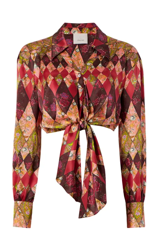 Thea Patchwork Christianna Top sold by cinq a sept