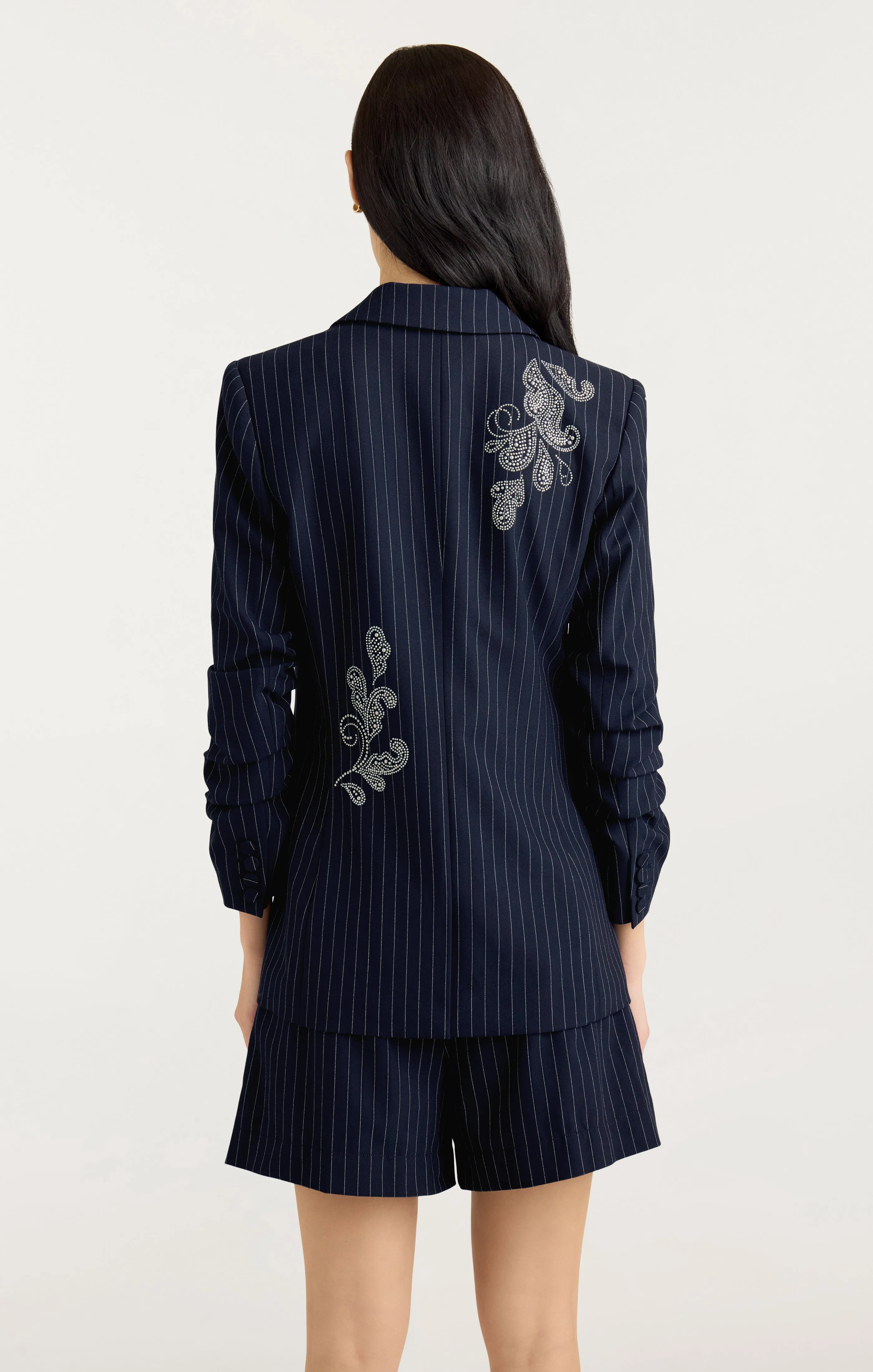 Paisley Pinstripe Khloe Blazer sold by cinq a sept product image thumbnail 3