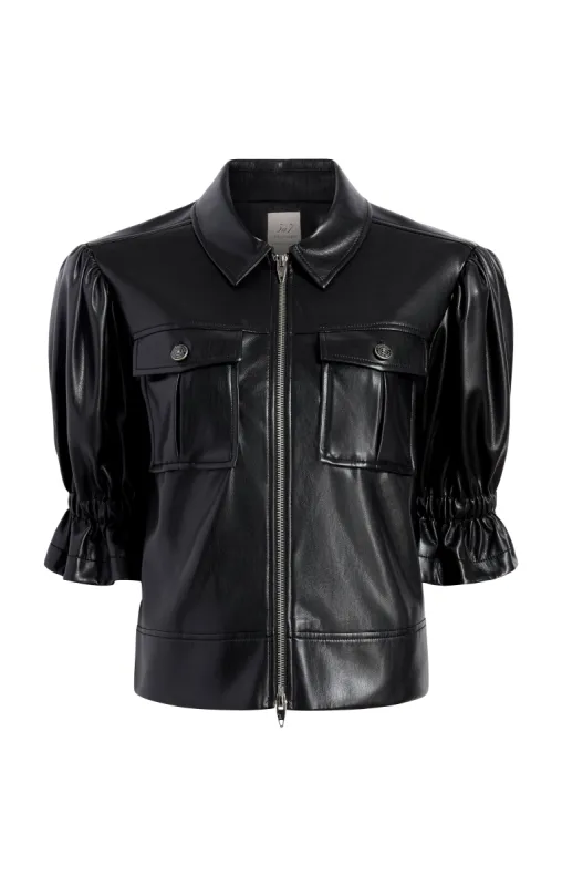 Lite Vegan Leather Holly Jacket sold by cinq a sept