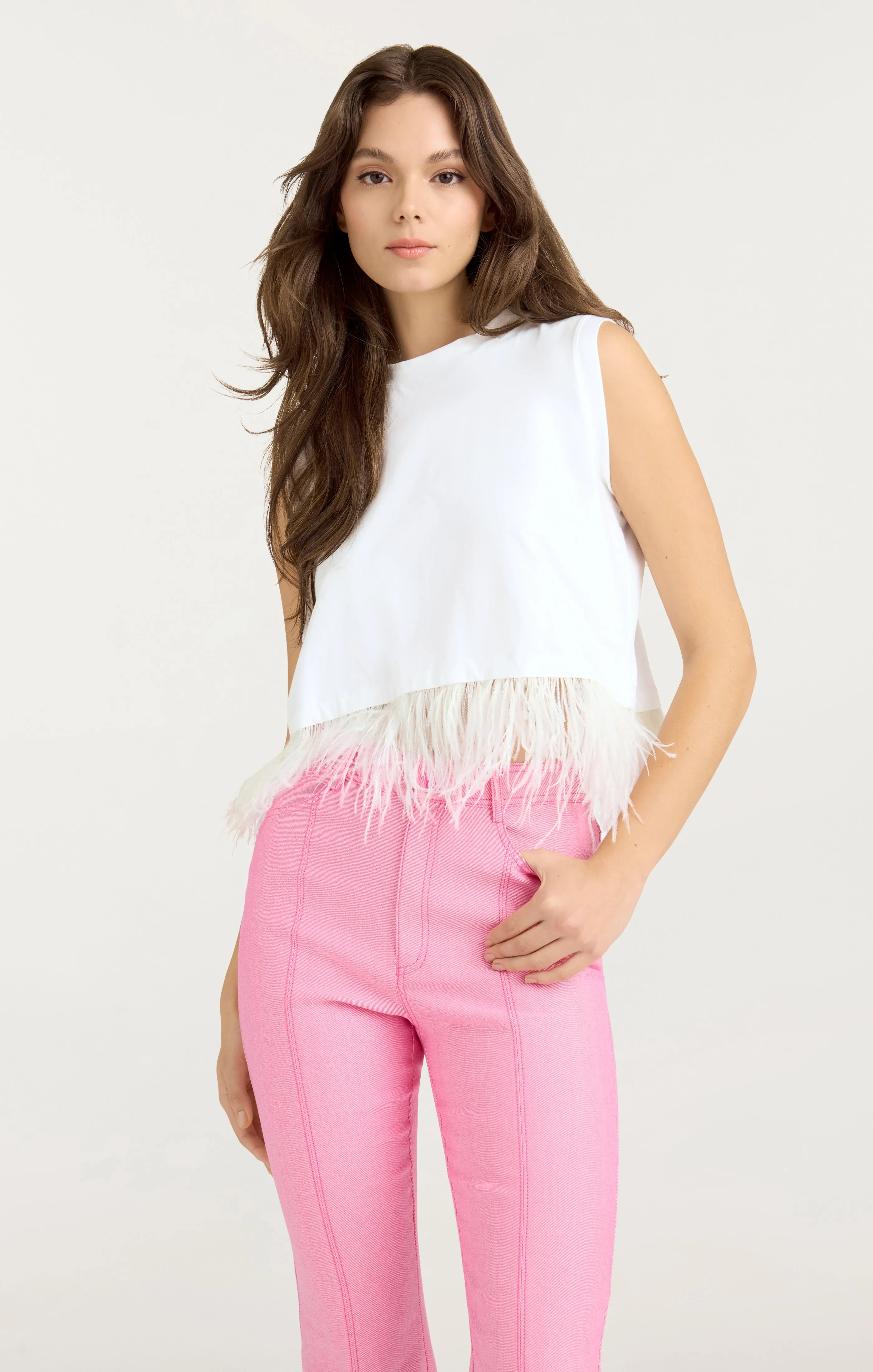 Cropped Feather Tee sold by cinq a sept product image thumbnail 3