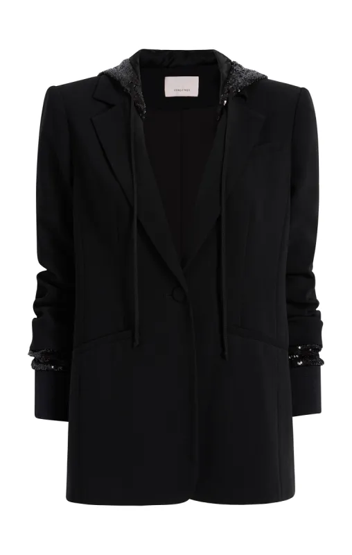 Sequin Hooded Khloe Blazer sold by cinq a sept