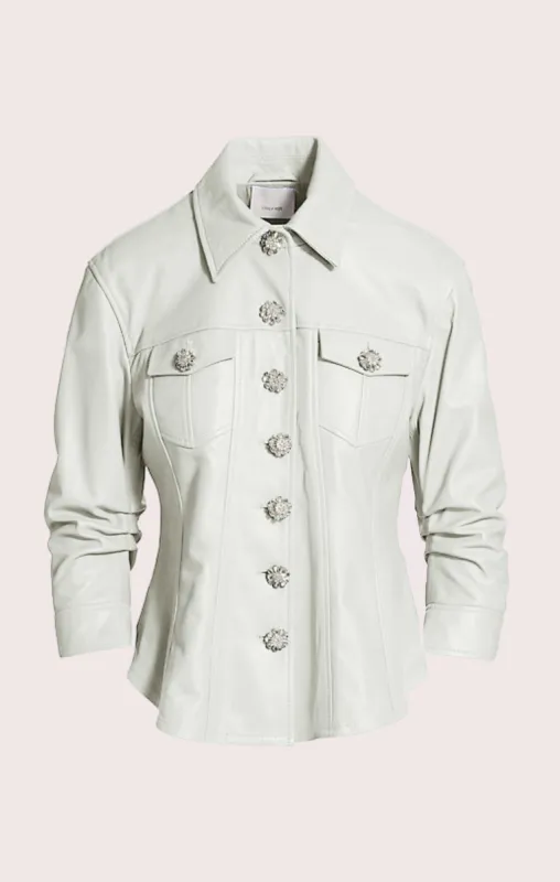 Jeweled Faux Leather Canyon Jacket sold by cinq a sept