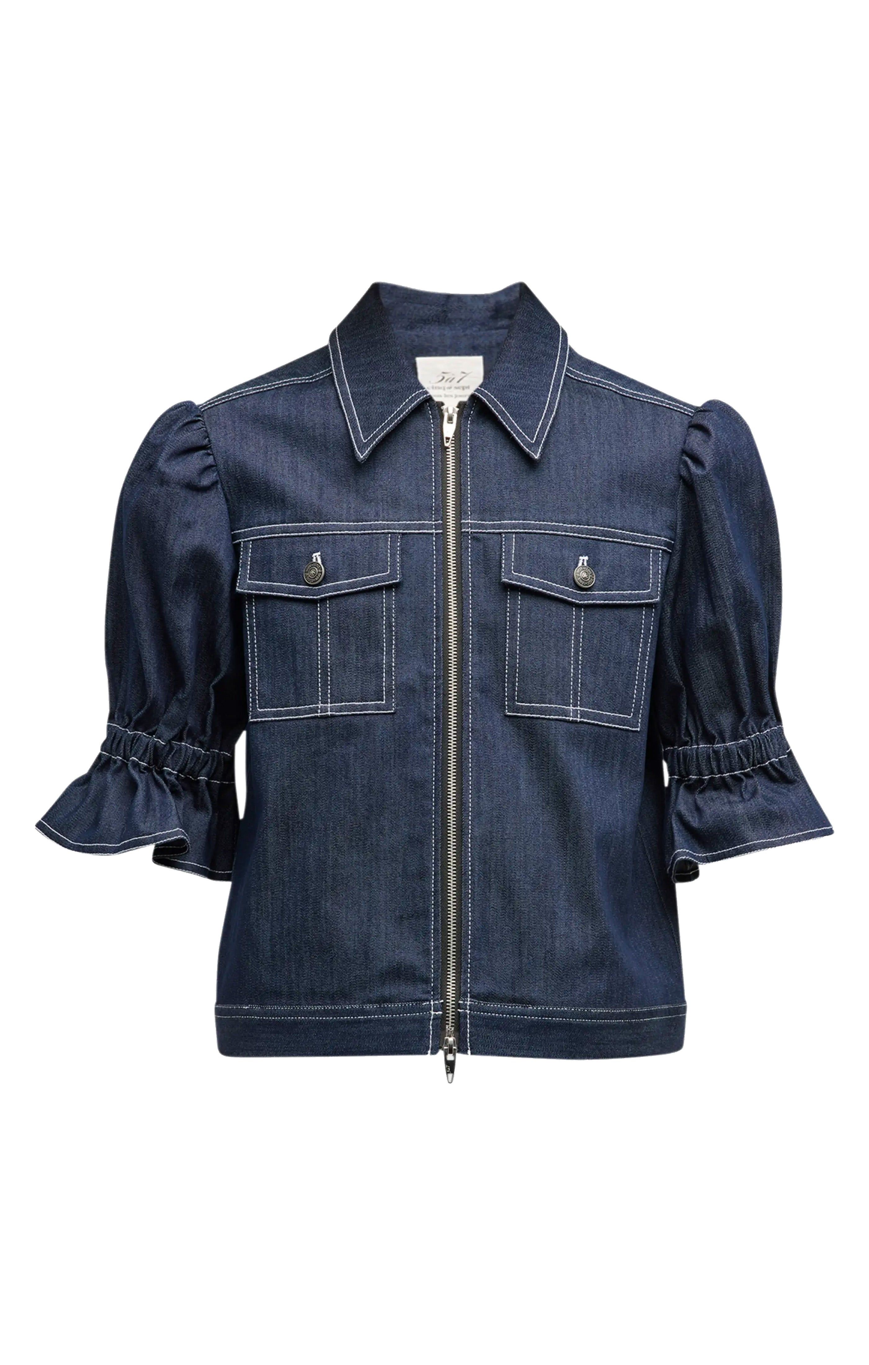 Indigo Holly Jacket sold by cinq a sept