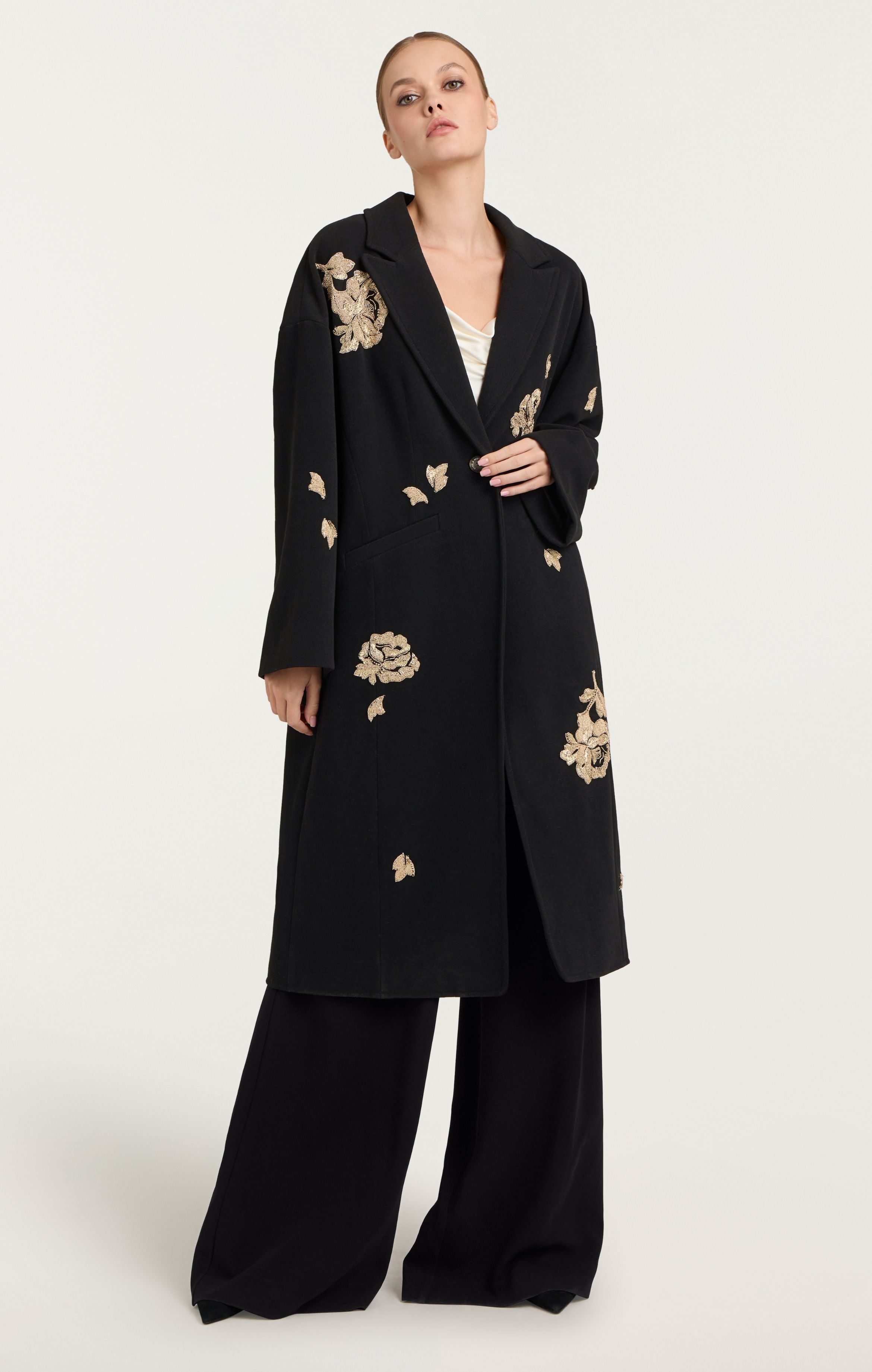 Rose Embellished Gravis Coat sold by cinq a sept product image thumbnail 2