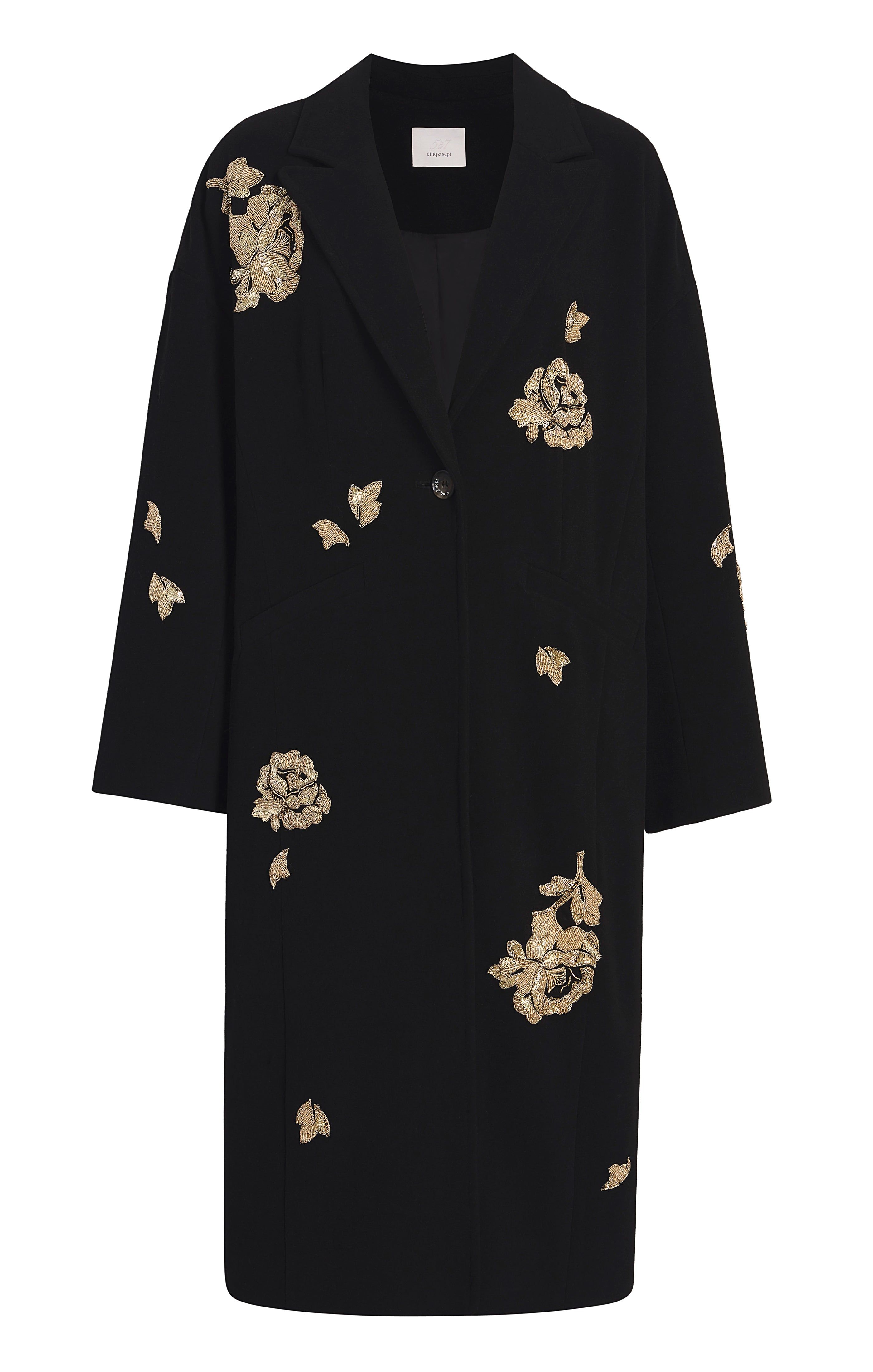 Rose Embellished Gravis Coat sold by cinq a sept