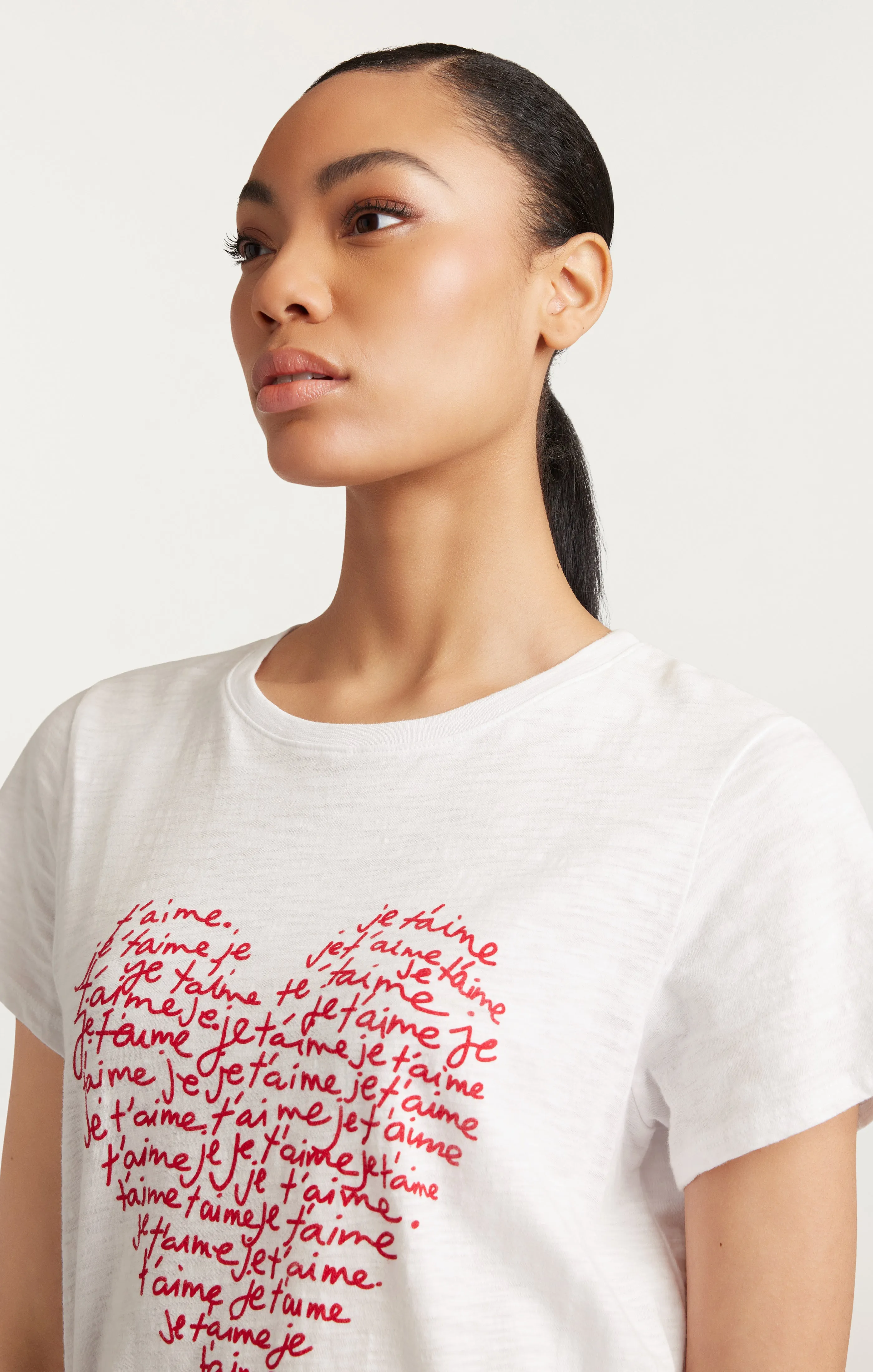Je T'aime Heart Tee sold by cinq a sept product image thumbnail 5