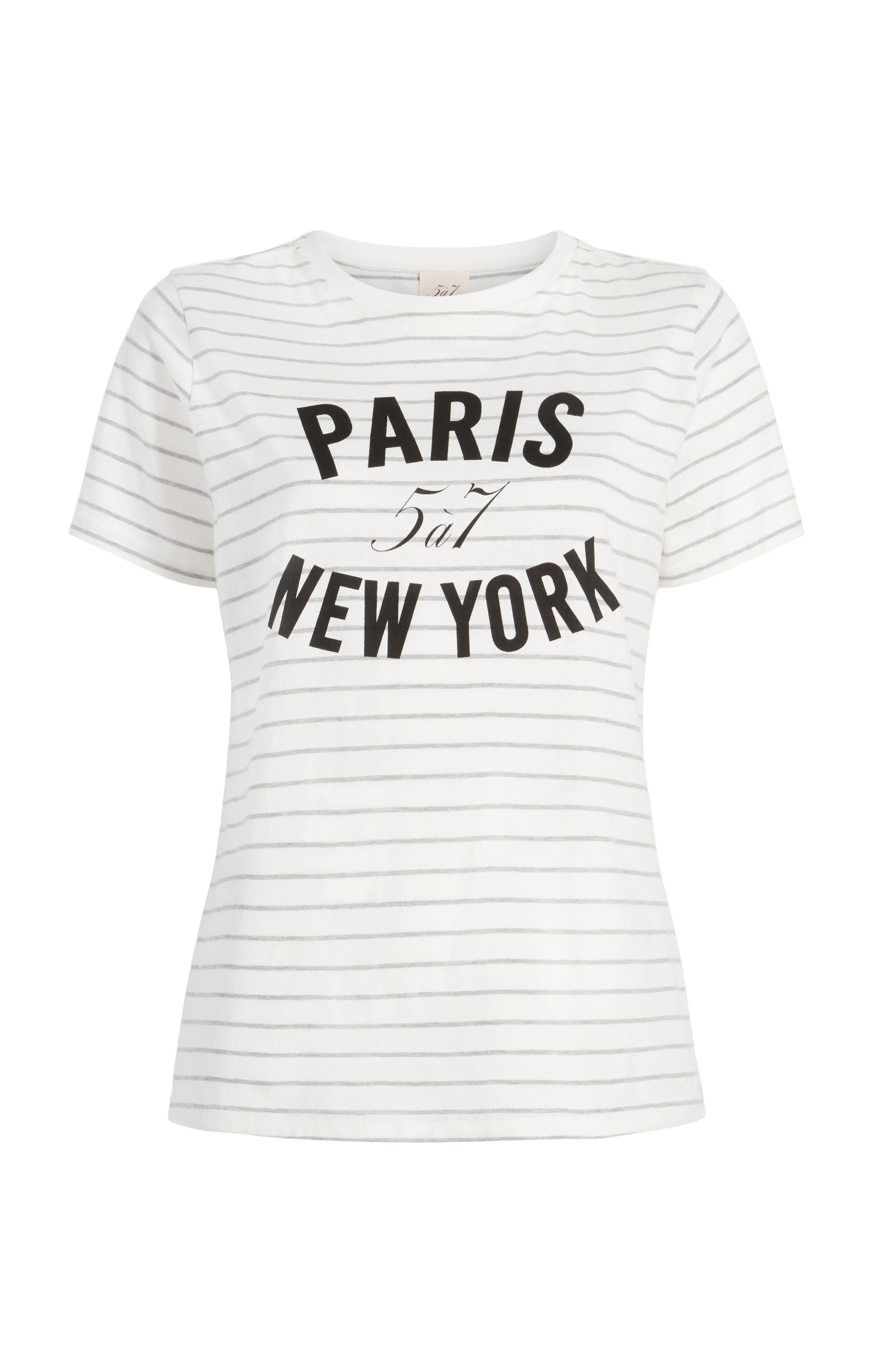 Melange Stripe Paris New York Tee sold by cinq a sept
