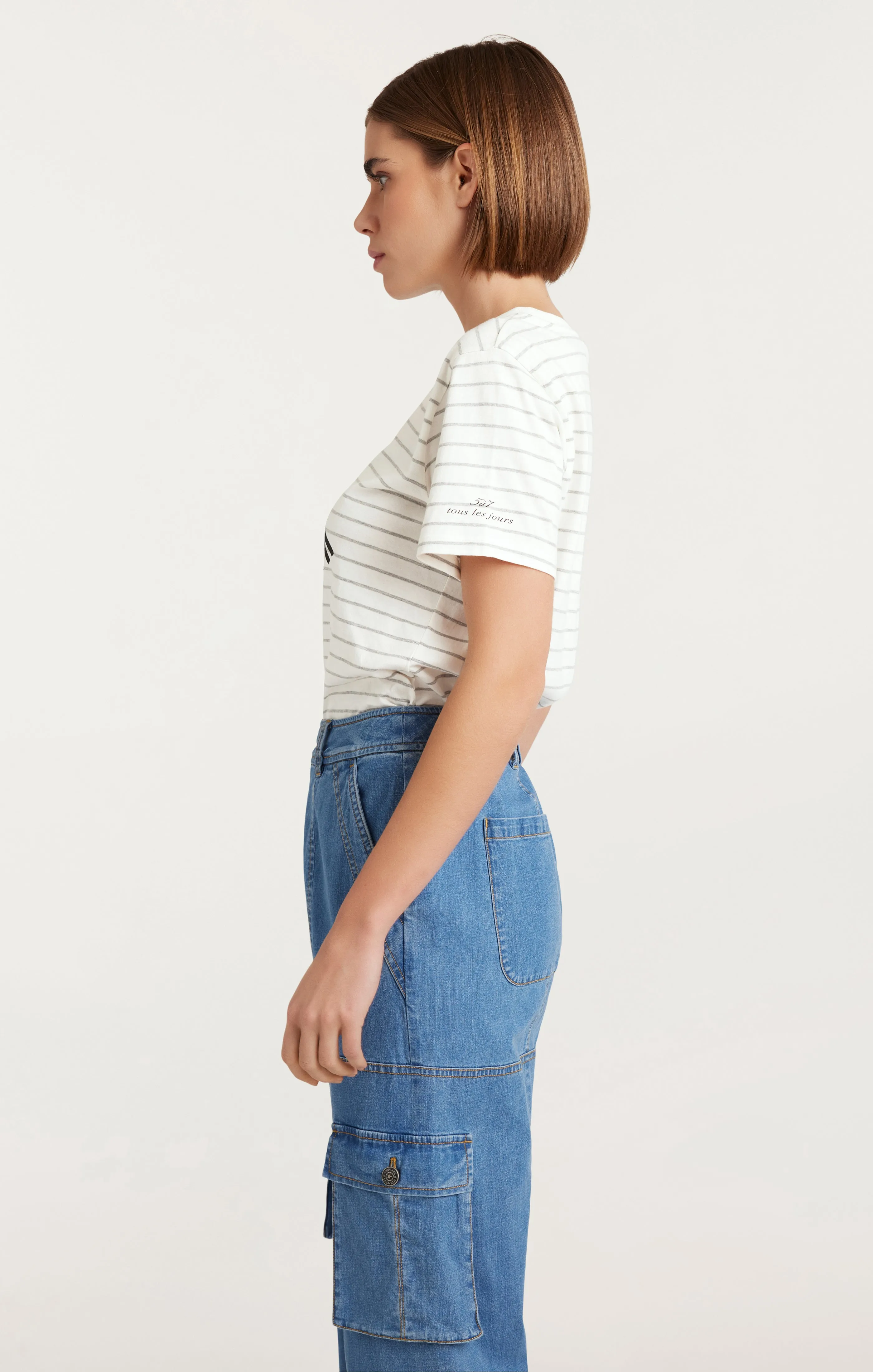 Melange Stripe Paris New York Tee sold by cinq a sept product image thumbnail 4