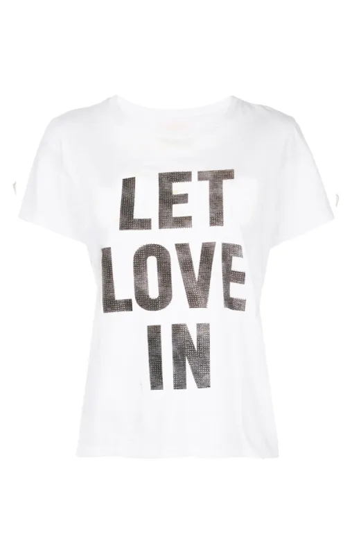 Rhinestone Let Love In Tee sold by cinq a sept