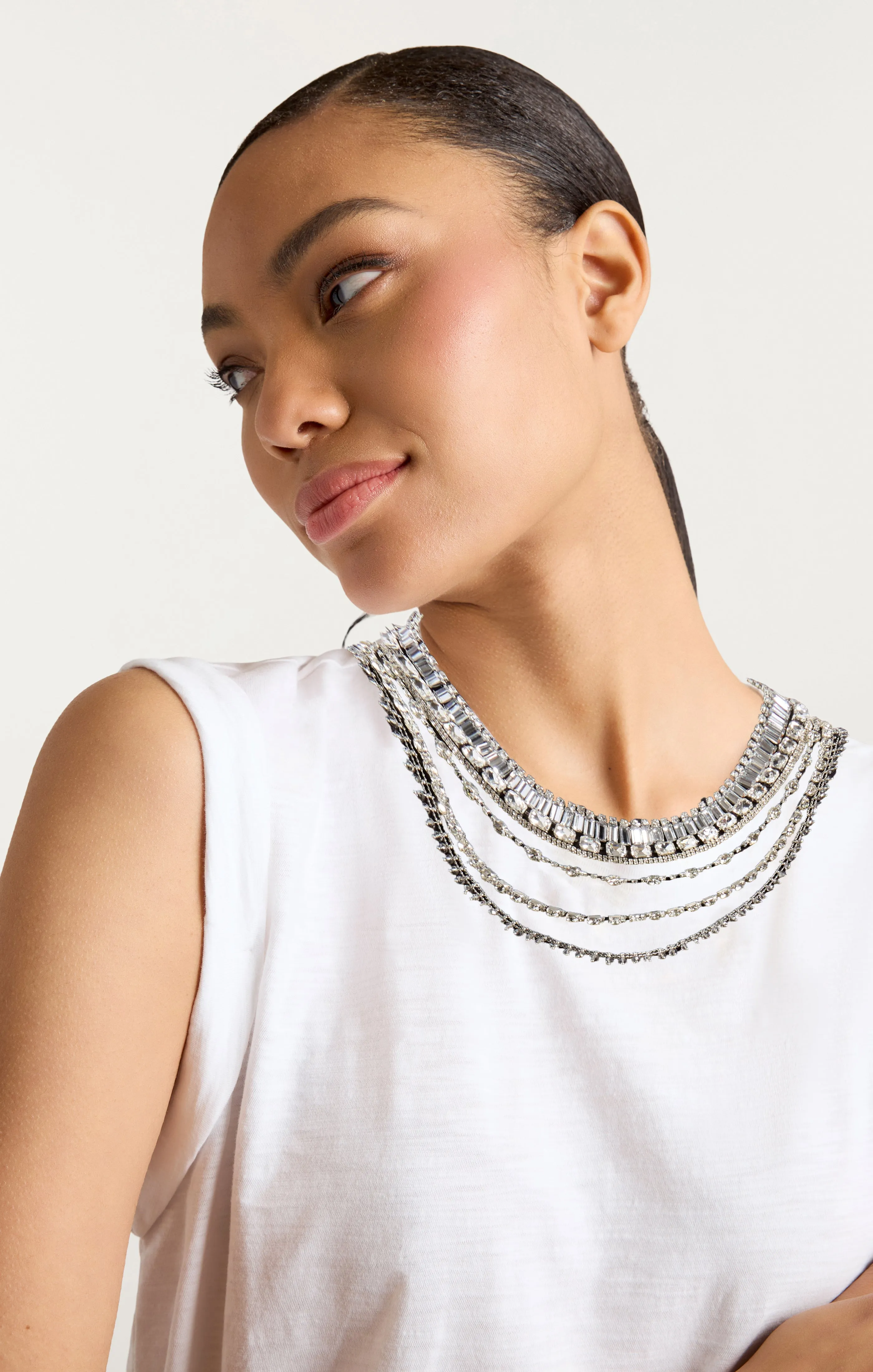 Layered Necklace Bella Tee sold by cinq a sept product image thumbnail 3