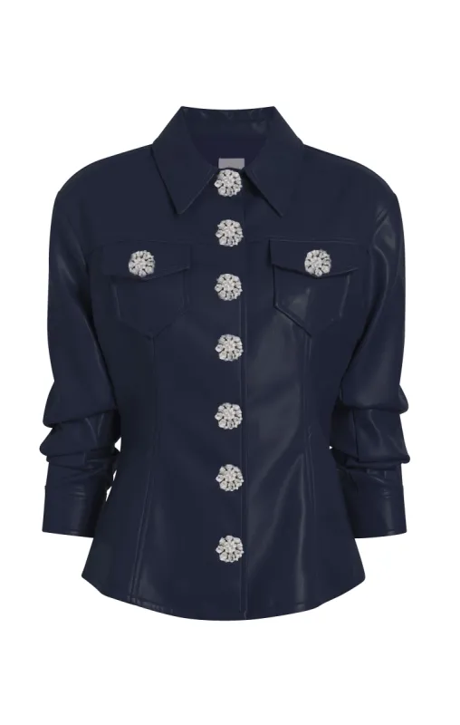Jeweled Faux Leather Canyon Jacket sold by cinq a sept