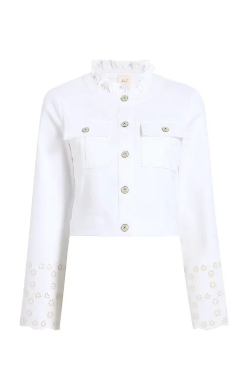 Floral Eyelet Matilde Jacket sold by cinq a sept