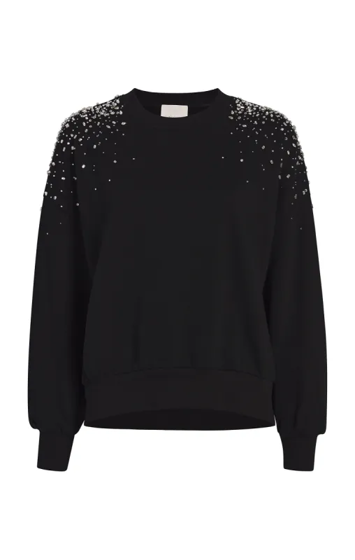 Crackle Rhinestone Embellished Brandy Pullover sold by cinq a sept