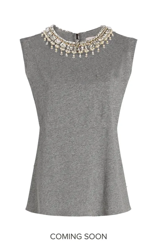 Pearl Necklace Brielle Tee sold by cinq a sept