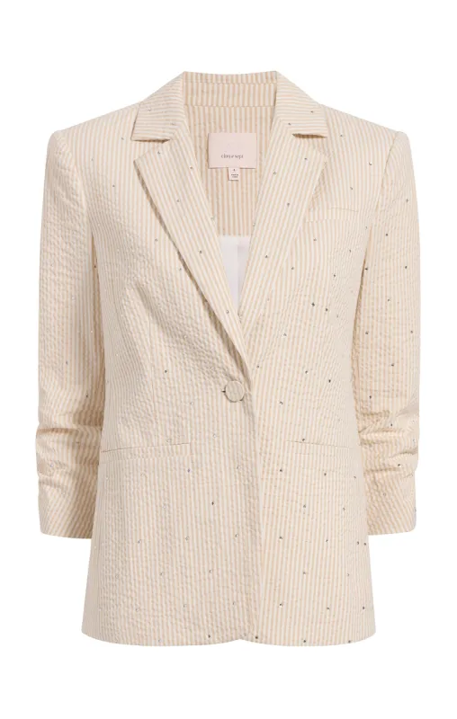 Rhinestone Ditsy Khloe Blazer sold by cinq a sept
