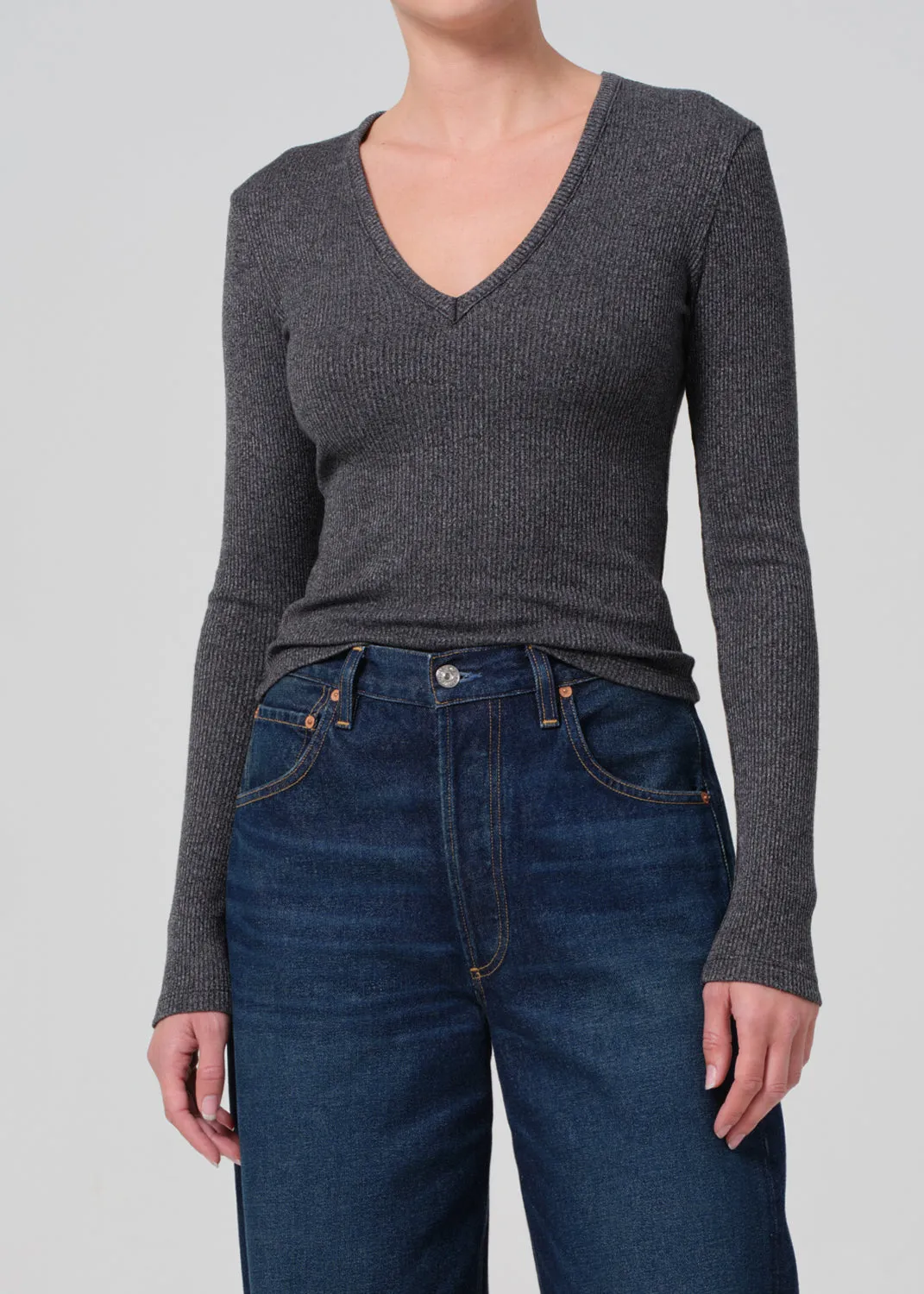 Emma V-Neck in Black sold by Citizens Of Humanity