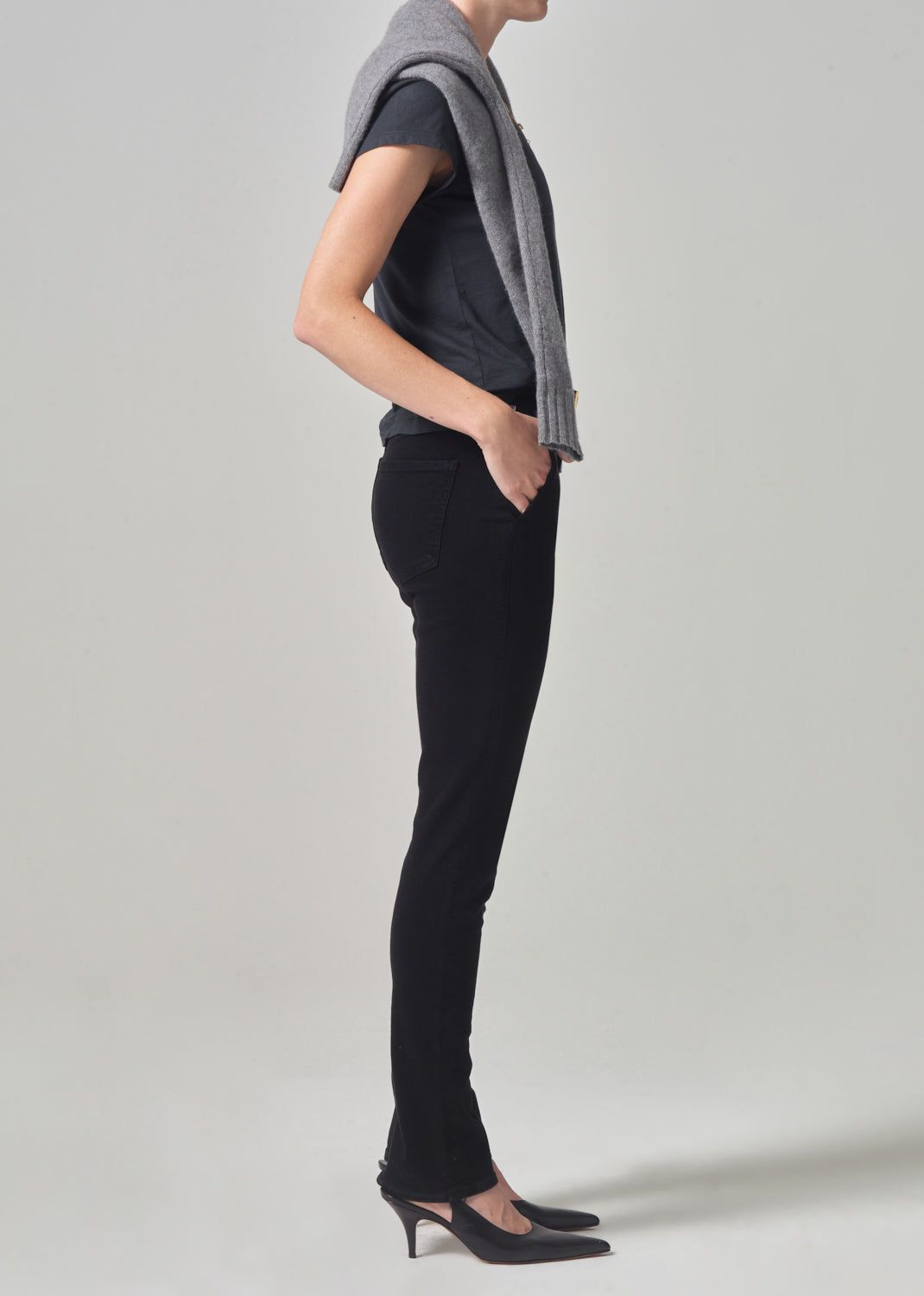 Jayla Split Skinny in Plush Black sold by Citizens Of Humanity product image thumbnail 3