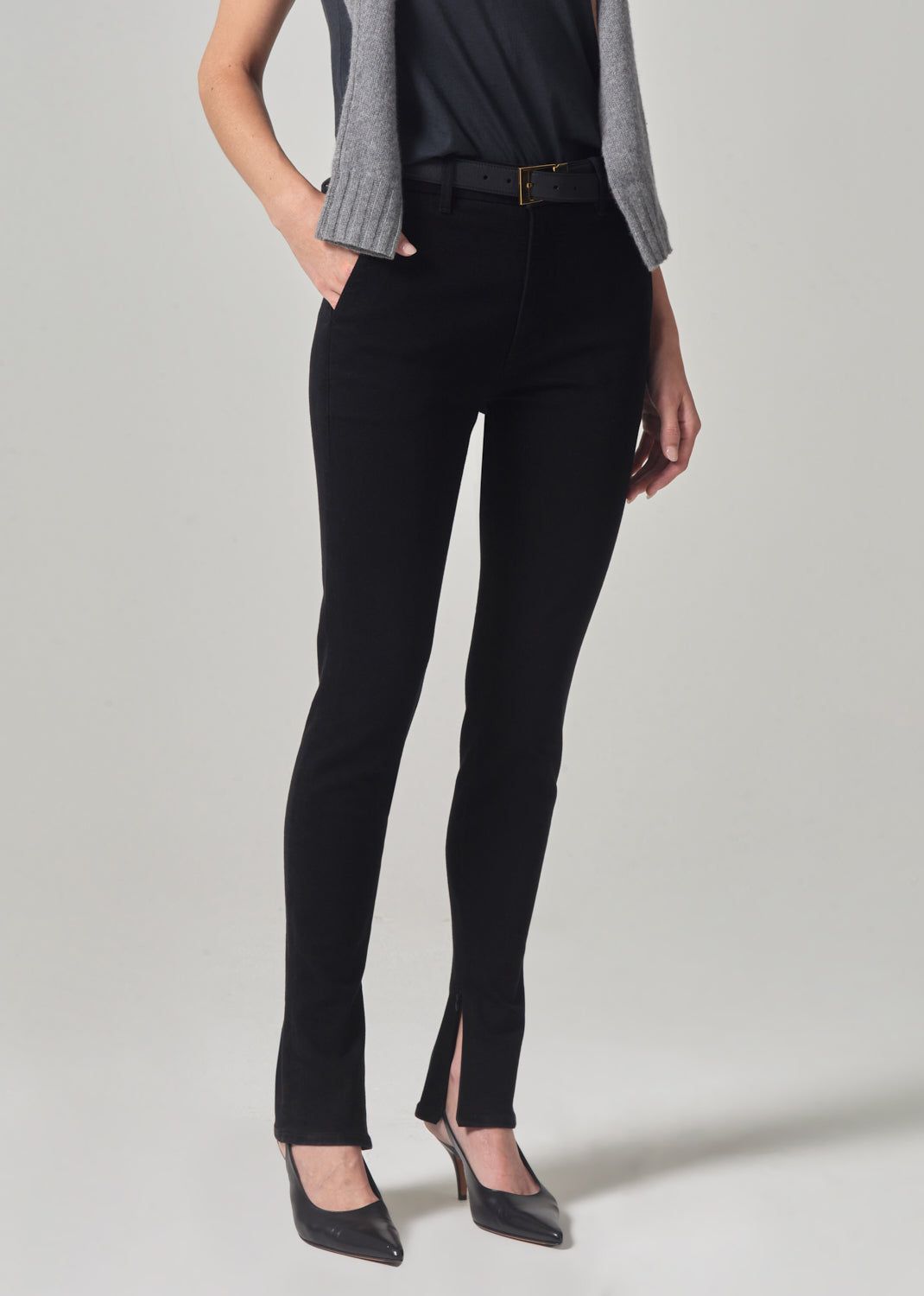 Jayla Split Skinny in Plush Black sold by Citizens Of Humanity product image thumbnail 4