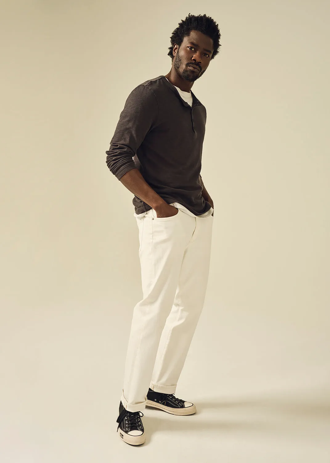 Classic Henley in Washed Black sold by Citizens Of Humanity