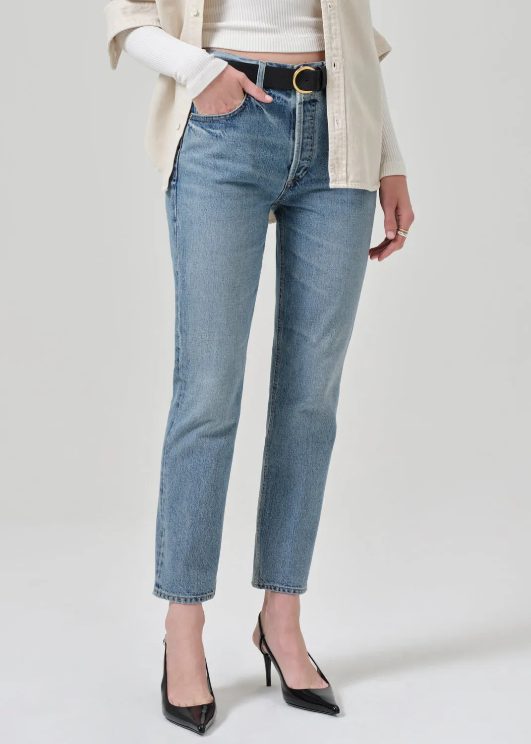 Charlotte High Rise Straight in Meridian sold by Citizens Of Humanity product image thumbnail 4