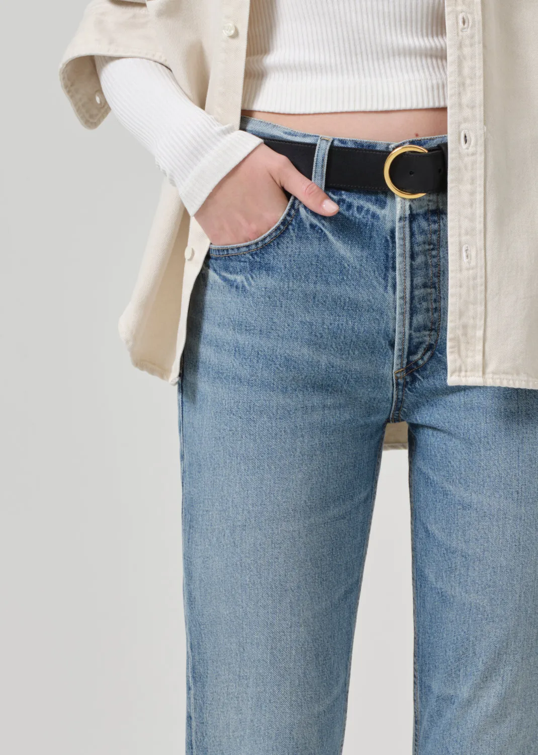 Charlotte High Rise Straight in Meridian sold by Citizens Of Humanity product image thumbnail 5