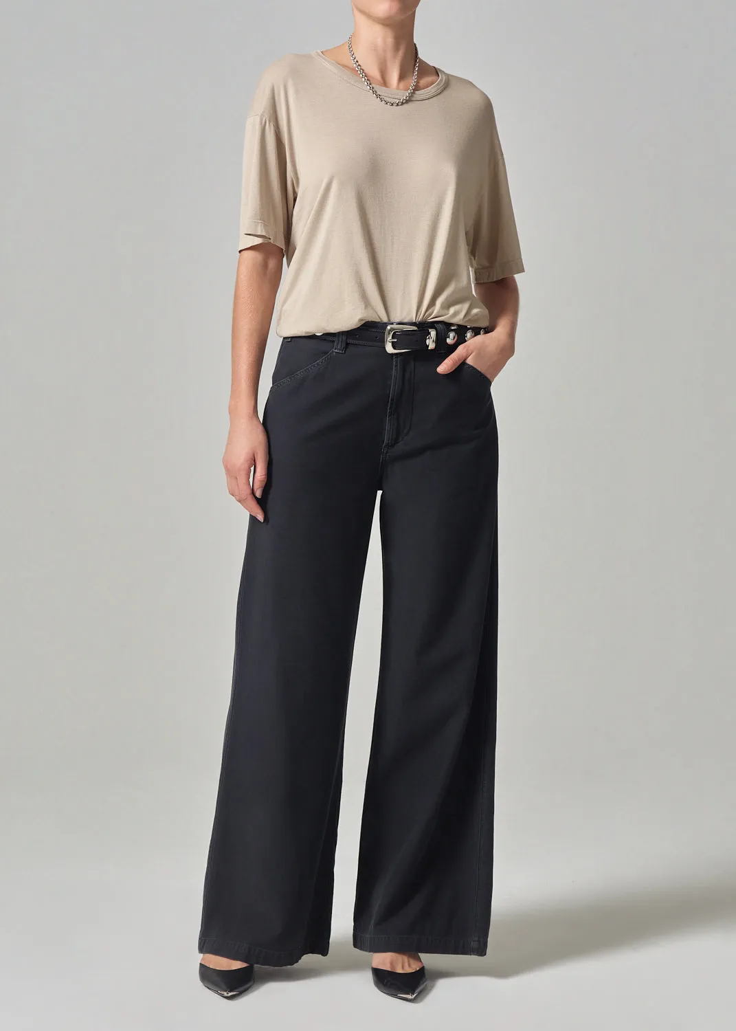 Paloma Utility Trouser in Washed Black sold by Citizens Of Humanity